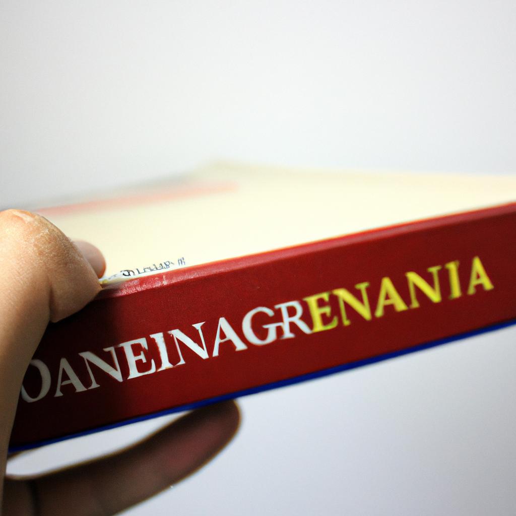 Person holding Spanish reference dictionary
